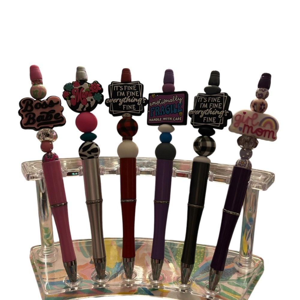 Colorful Beaded Pens Set